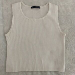 Brandy Melville Knit White Tank
